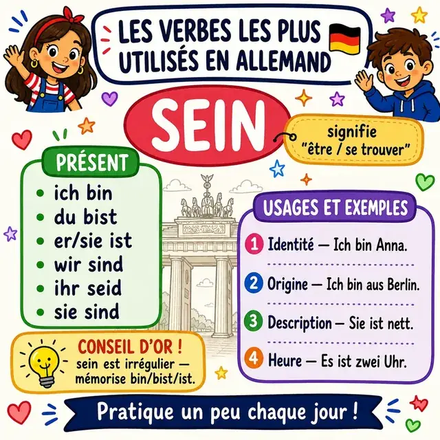 Carte mentale : verbe SEIN